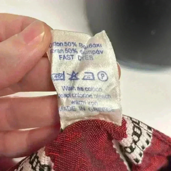 Vintage woman Mexican looking top, but was actually made in Greece - Picture 6 of 6